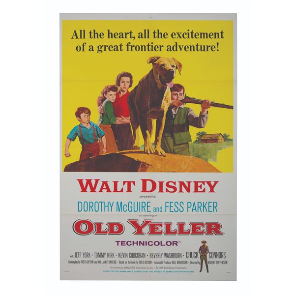 An "Old Yeller" One Sheet Poster.