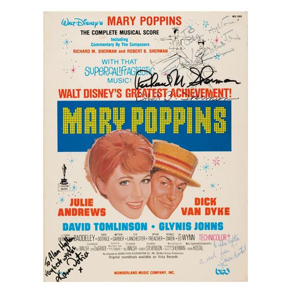 A Mary Poppins Multi-Signed Complete Musical Score.