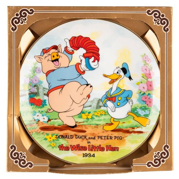 A Donald Duck 50th Birthday "Wise Little Hen" Plate.