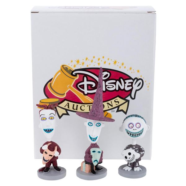 Nightmare Before Christmas Lock Shock and Barrel Bobbleheads.