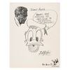 Image 1 : A Signed Bill Justice Donald Duck Drawing.