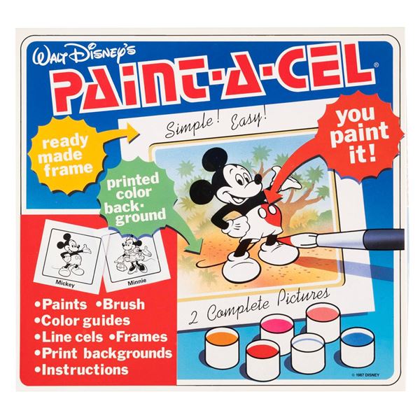 A Mickey and Minnie "Paint-A-Cel" Kit.