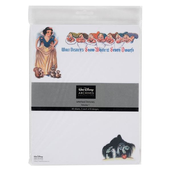 A Walt Disney Archives Collection Stationery Set.