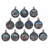 Image 1 : A Complete Set of 12 Disneyland Christmas Ornaments from the Bradford Exchange.