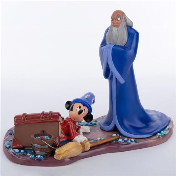 A WDCC Mickey and Yen Sid Dealer Display.