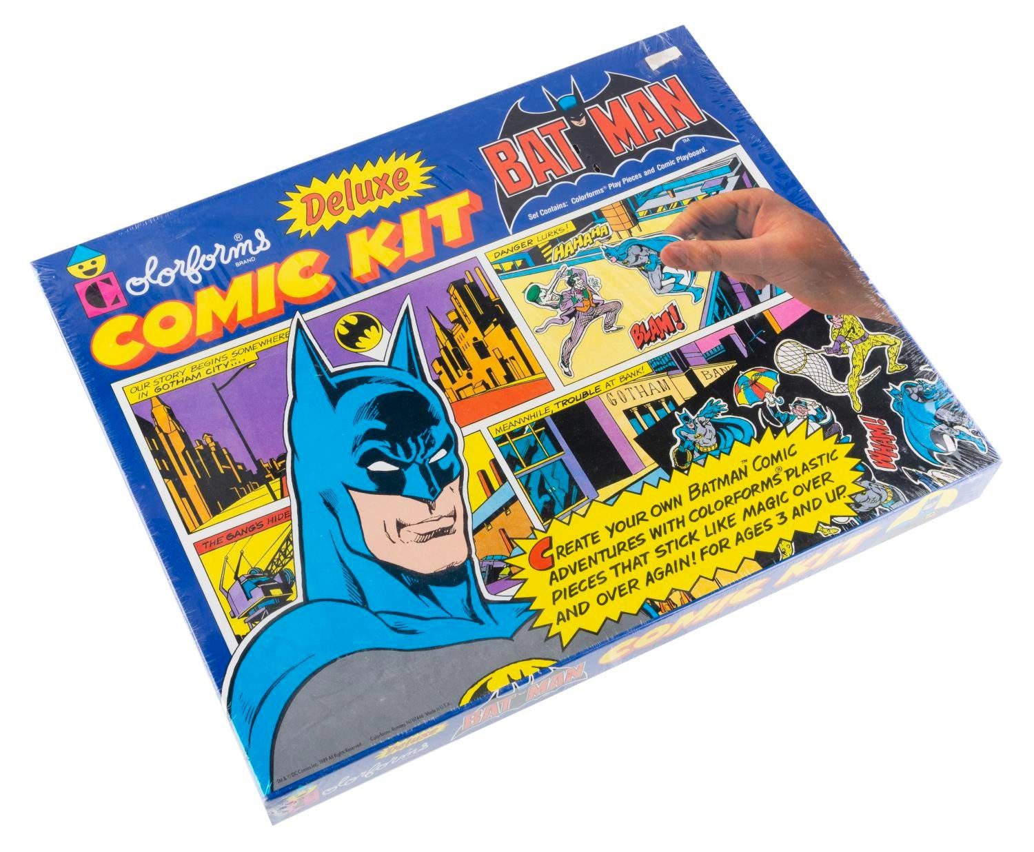 A Complete Colorforms Batman Comic Kit.