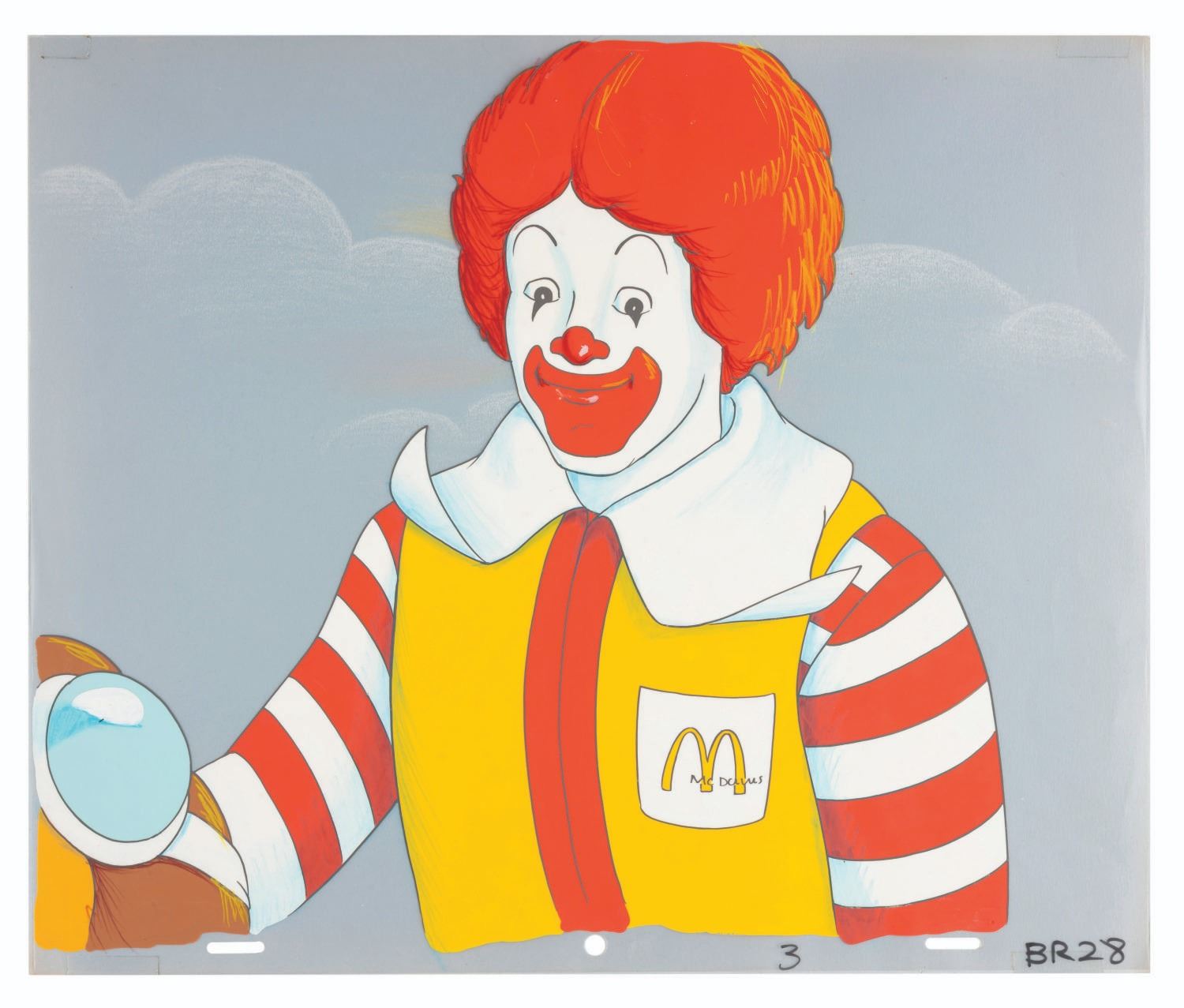 Ronald M A McDonalds Ronald McDonald Commercial Cel. - Van Eaton Galleries