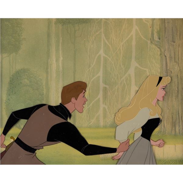 A Briar Rose and Prince Phillip Sleeping Beauty Production Cel.