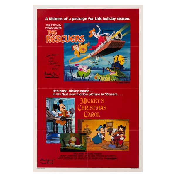 A Signed "The Rescuers" and "Mickey's Christmas Carol"