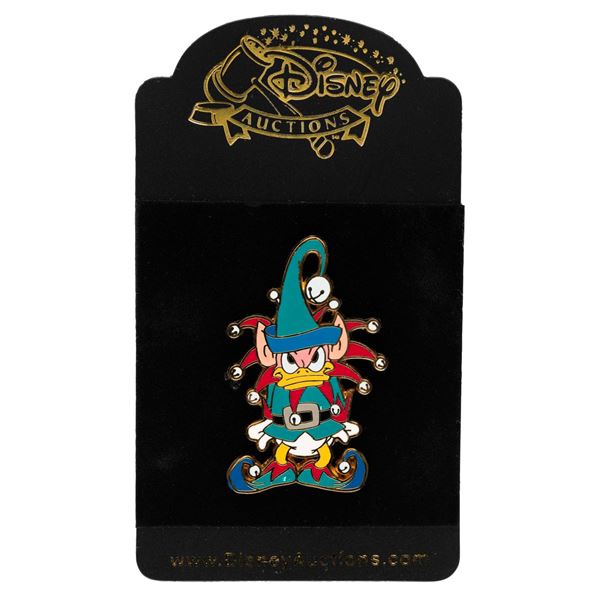 A Disney Auctions Donald Duck as Santa's Elf Pin.