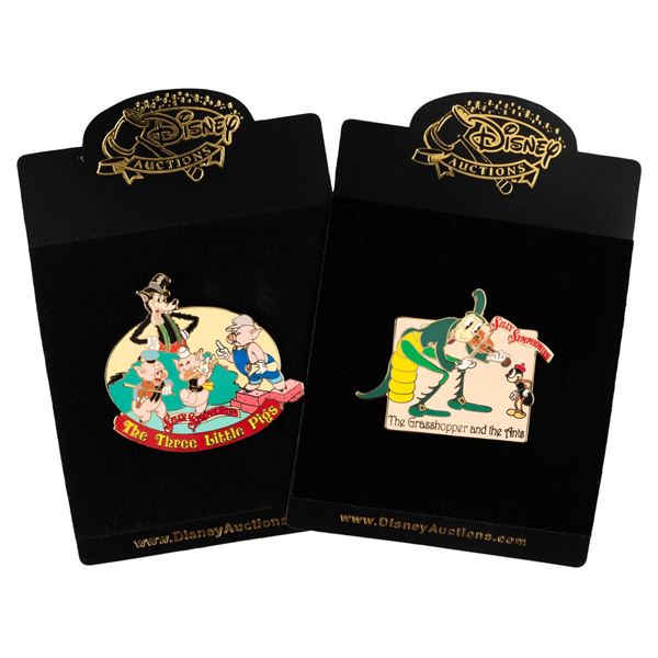 A Pair of Disney Auctions Silly Symphony Pins.