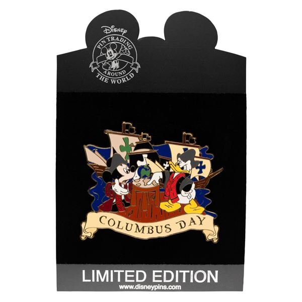 A Disney Shopping Mickey and Donald Columbus Day Pin.