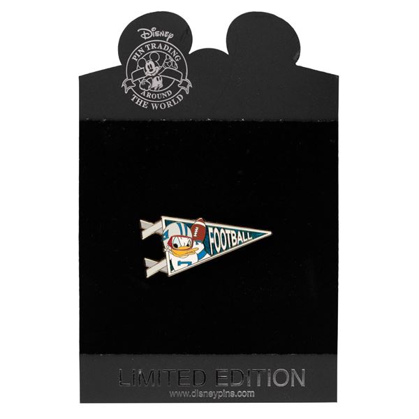 A Disney Shopping Donald Duck Football Pennant Pin.