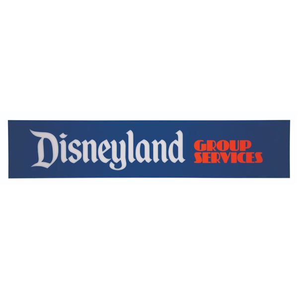 A Disneyland Group Services Kiosk Sign.