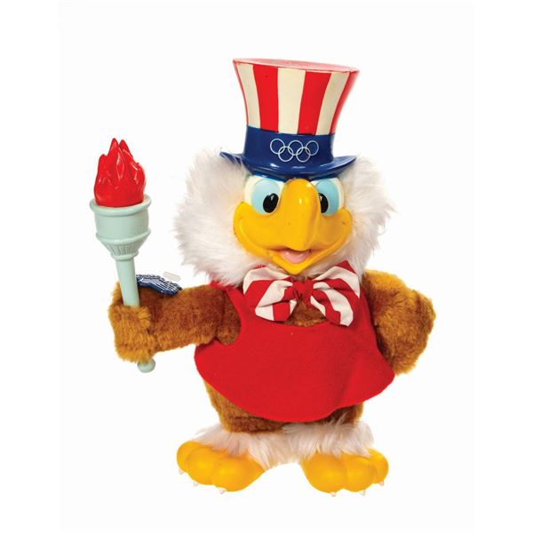 Sam the Olympic Eagle Toy Signed by Bob Moore.