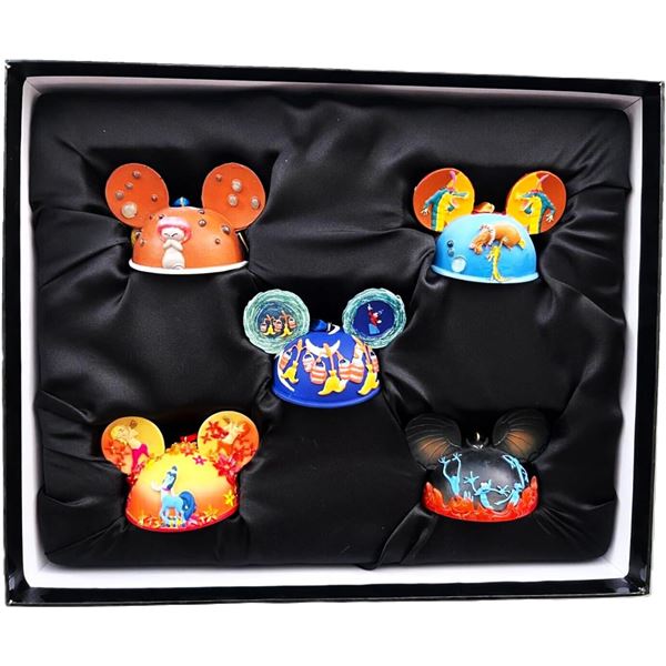 A Disney Parks "Fantasia" Ear Hat Ornament Set.