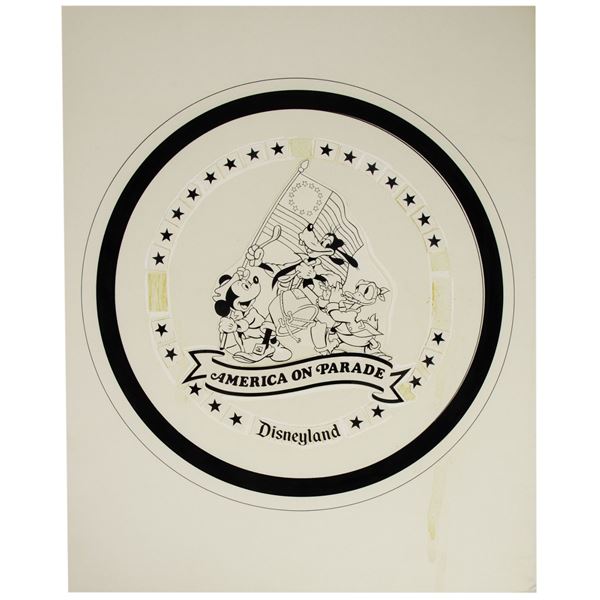 Original  America on Parade  Collectible Plate Logo Design.