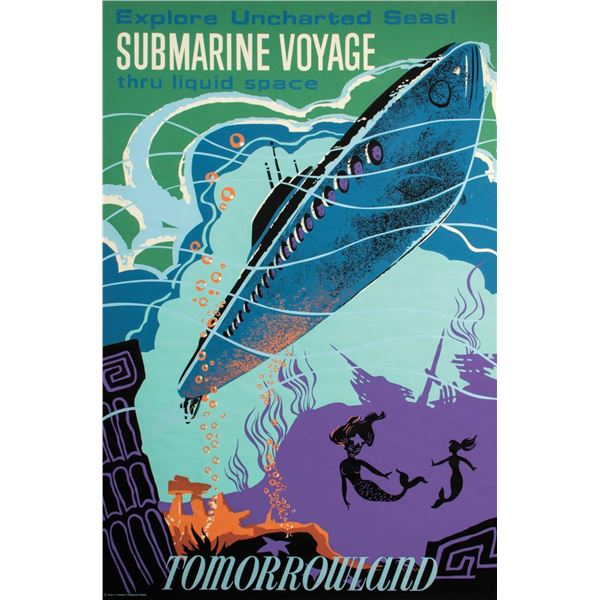 An Original Submarine Voyage Attraction Poster.