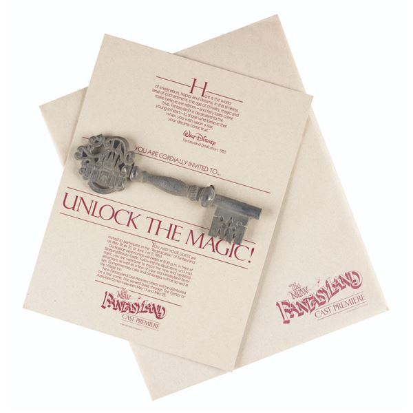 A New Fantasyland Cast Member Invitation and Key.