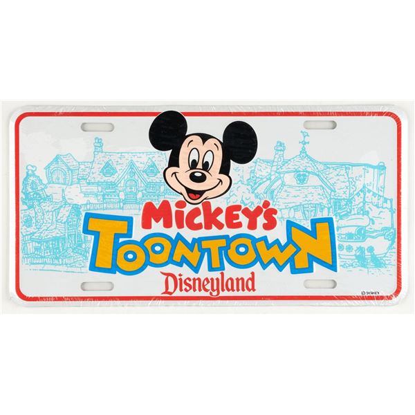 A Mickey's Toontown Novelty License Plate.