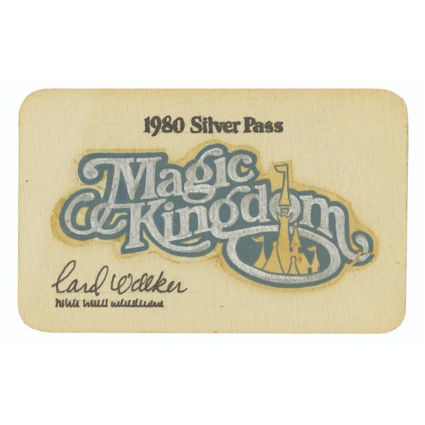 Walt Disney World Silver Pass Original Artwork.