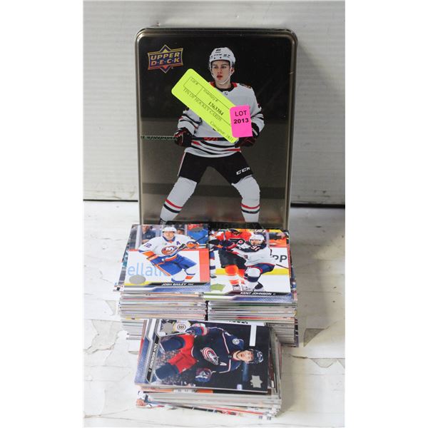 TIN OF HOCKEY CARDS