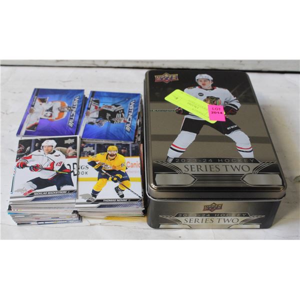 TIN OF HOCKEY CARDS