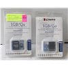 Image 1 : 2 PACKS BRAND NEW 1GB/GO MICRO SD MEMORY CARDS