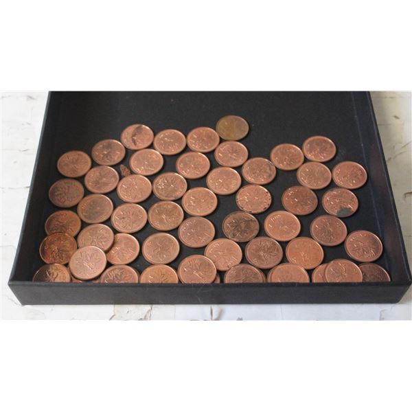 1952-2002 COLLECTABLE 1 CENT COINS (56 TOTAL)