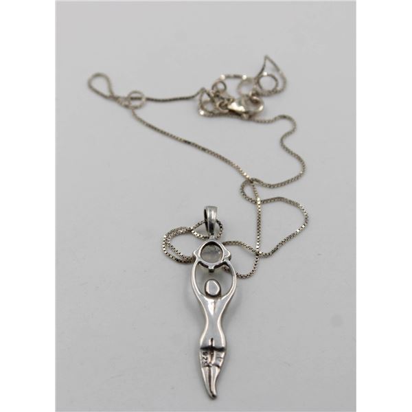 STERLING SILVER WOMAN WITH MOON STONE