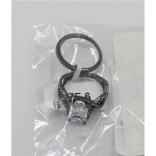 CHARMED AROMA RECTANGLE WHITE STONE BLACK METAL