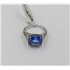 Image 1 : CHARMED AROMA SQUARE BLUE STONE SS SIZE 6
