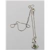 Image 1 : STERLING SILVER ANCHOR AND CHAIN WITH SEA GLASS