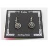 Image 1 : CELTIC AND TOPAZ STER SILVER EARINGS