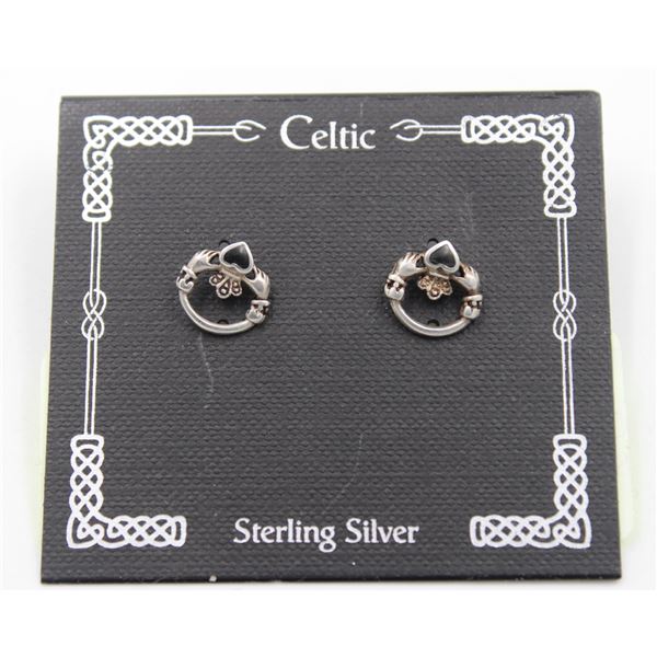 CELTIC CLADDAGH EARINGS STER SILVER