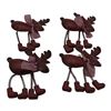 Image 1 : 4 MOOSE CHRISTMAS DECORATIONS