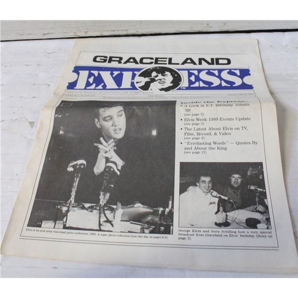 JANUARY-MARCH 1989 GRACELAND EXPRESS ELVIS