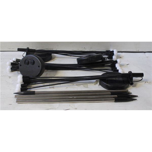 NEW 4PK SOLAR GARDEN FIREFLY LIGHTS