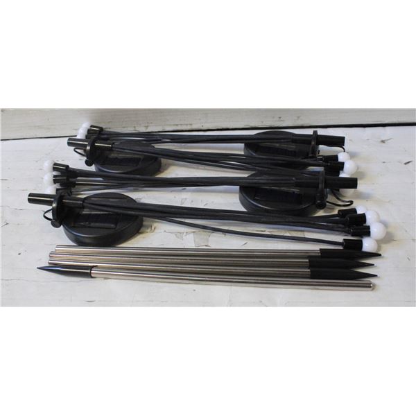 NEW 4PK SOLAR GARDEN FIREFLY LIGHTS