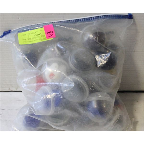 VINTAGE BASEBALL AND FOOTBALL HATS AND HELMETS