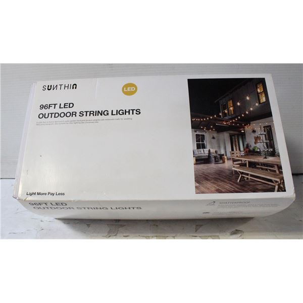NEW 96FT OUTDOOR STRING LIGHTS 32 LEDS