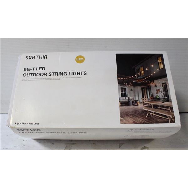 NEW 96FT OUTDOOR STRING LIGHTS 32 LEDS