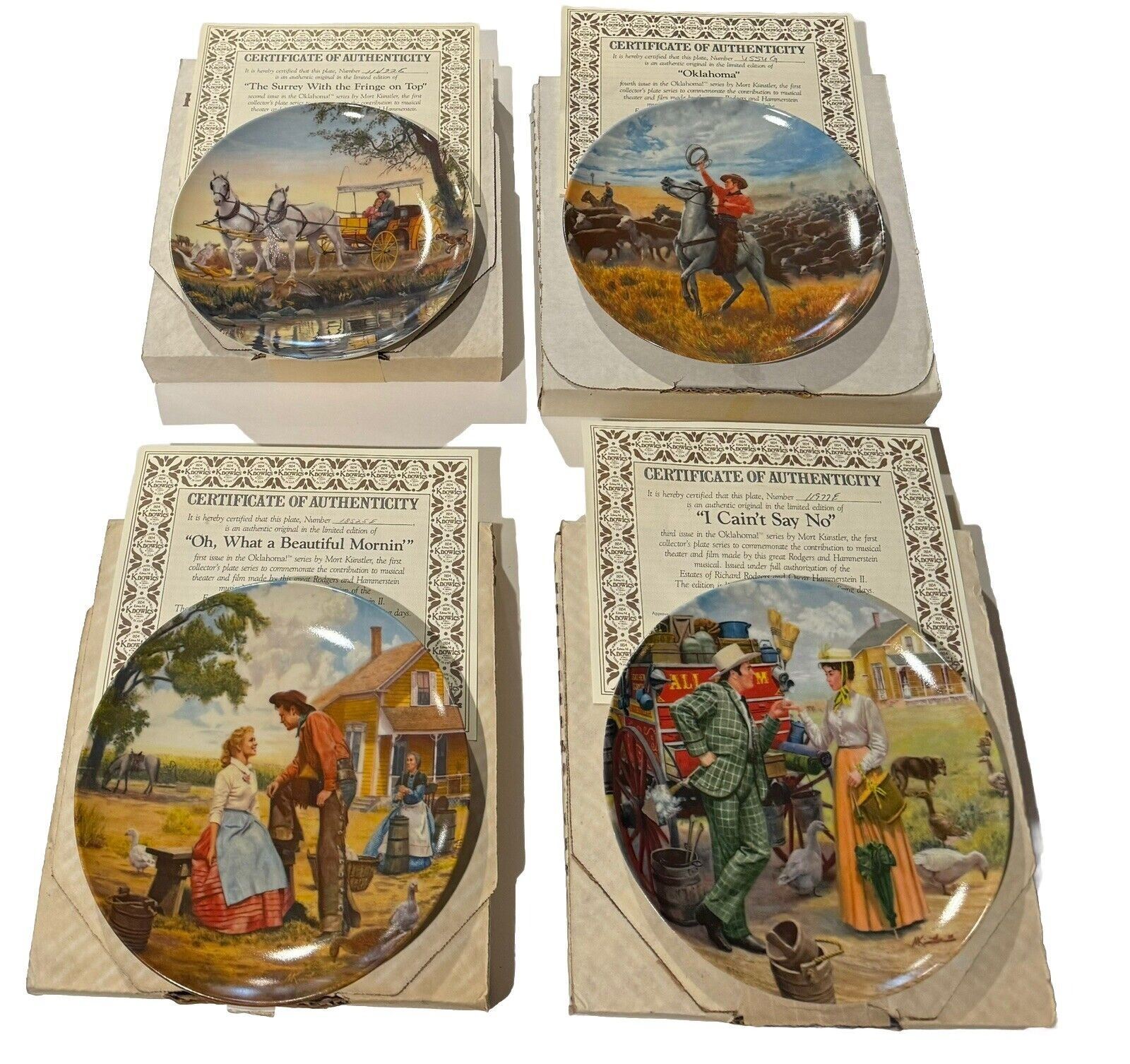OKLAHOMA COLLECTOR PLATES COMPLETE SET OF 4