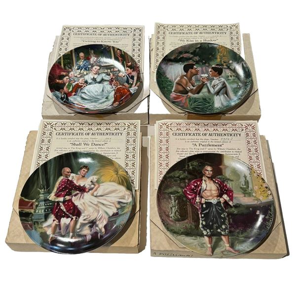 THE KING AND I COLLECTOR PLATES COMPLETE SET OF 4