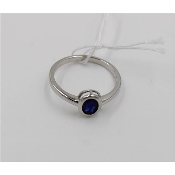#24-BLUE SAPPHIRE GEMSTONE RING SIZE 7.75