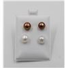 Image 1 : #64-NATURAL AKUYA PEARL EARRINGS 2 SET