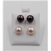 Image 1 : #68-NATURAL AKUYA PEARL EARRINGS 2 SET