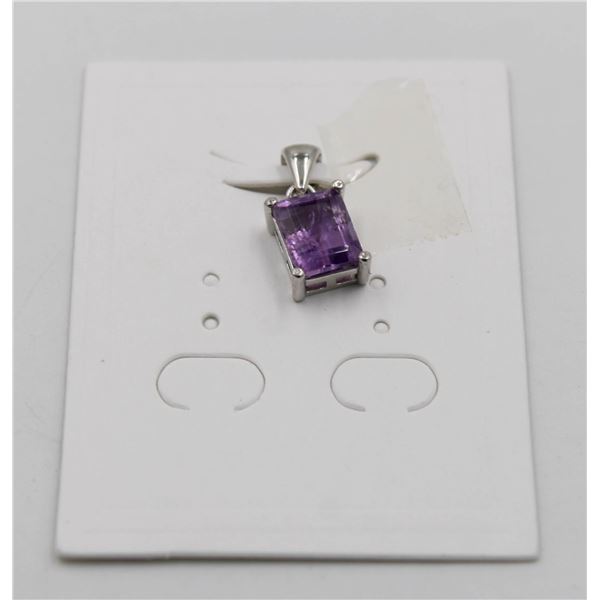 #32-PURPLE AMETHYST GEMSTONE PENDANT