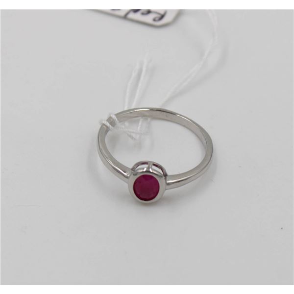#10-RED RUBY GEMSTONE EARRINGS SIZE 8.75