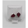 Image 1 : #04-RED RUBY GEMSTONE EARRINGS